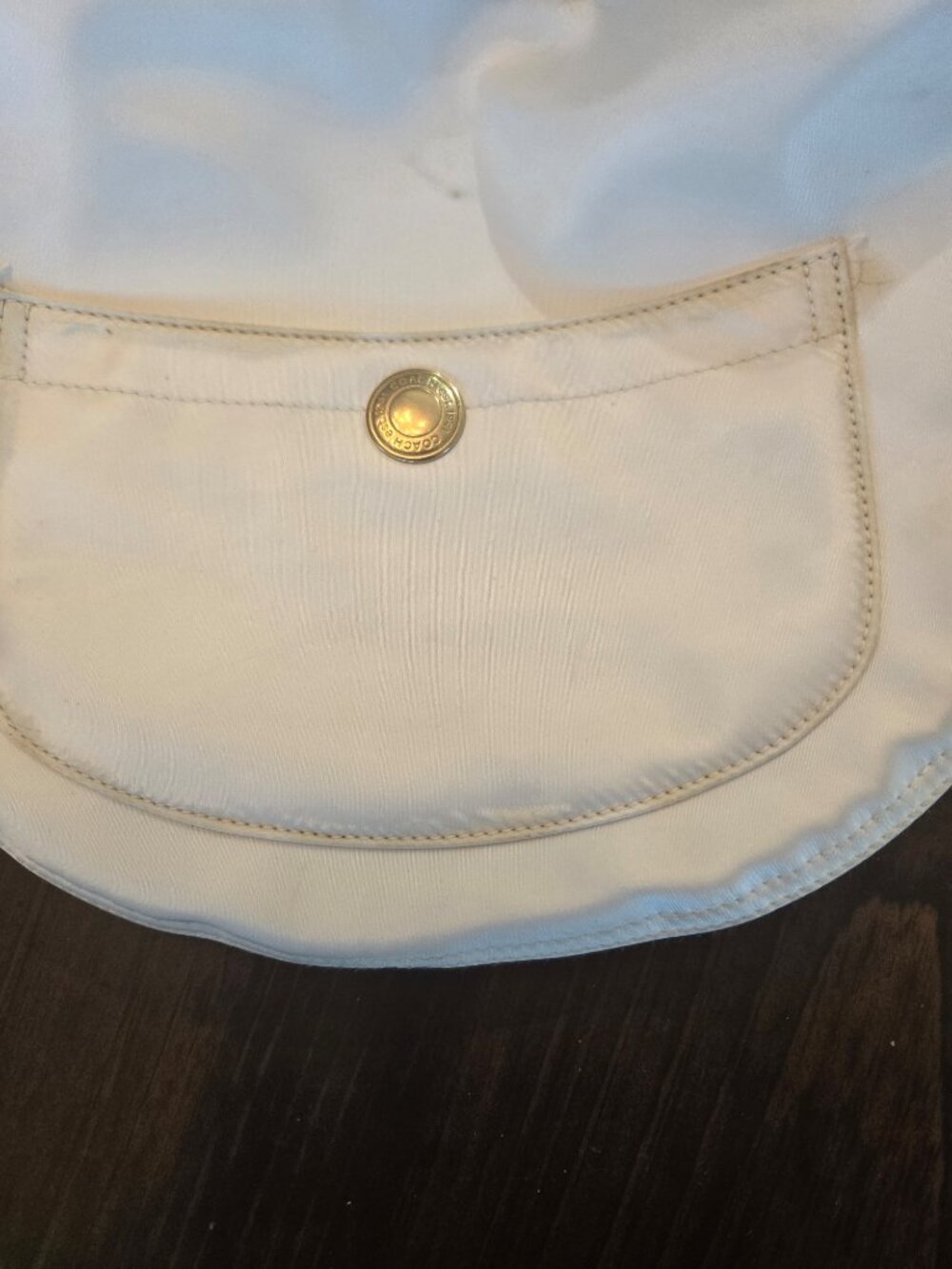 Coach Hampton Ivory Satin Hobo Bag Used; see photos for condition - Picture 5 of 16